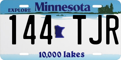 MN license plate 144TJR