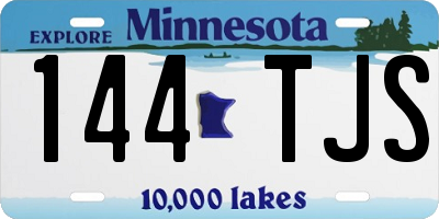 MN license plate 144TJS