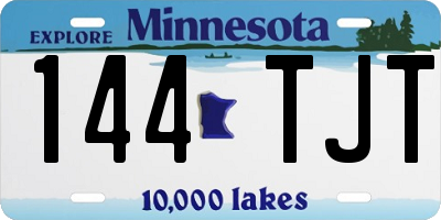 MN license plate 144TJT