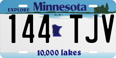 MN license plate 144TJV