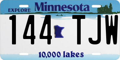 MN license plate 144TJW