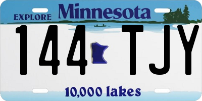 MN license plate 144TJY