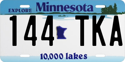 MN license plate 144TKA