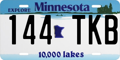 MN license plate 144TKB