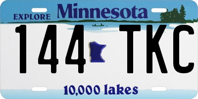 MN license plate 144TKC