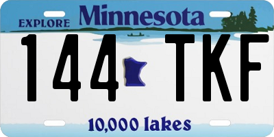 MN license plate 144TKF
