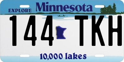 MN license plate 144TKH