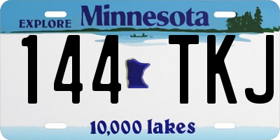 MN license plate 144TKJ