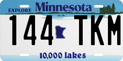MN license plate 144TKM