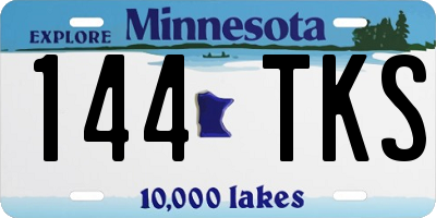 MN license plate 144TKS