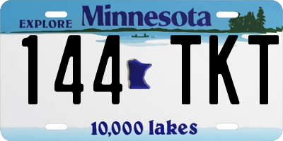 MN license plate 144TKT