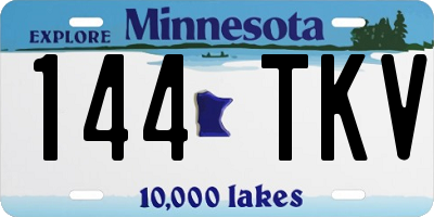 MN license plate 144TKV