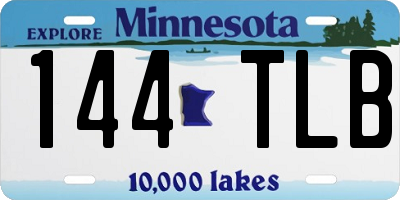 MN license plate 144TLB