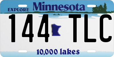 MN license plate 144TLC