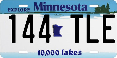 MN license plate 144TLE