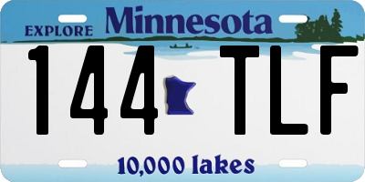 MN license plate 144TLF