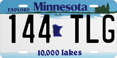 MN license plate 144TLG