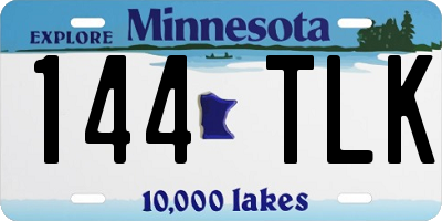 MN license plate 144TLK