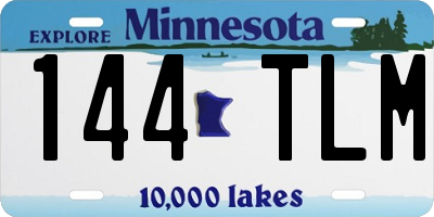 MN license plate 144TLM