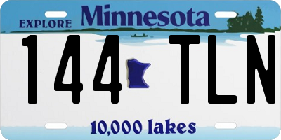 MN license plate 144TLN