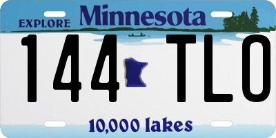 MN license plate 144TLO