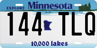 MN license plate 144TLQ
