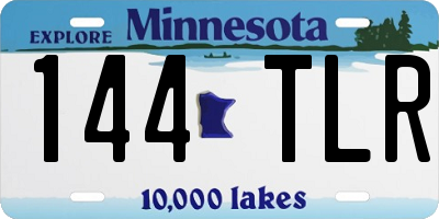 MN license plate 144TLR