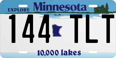 MN license plate 144TLT