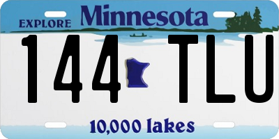 MN license plate 144TLU