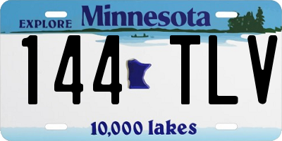MN license plate 144TLV