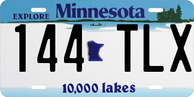 MN license plate 144TLX