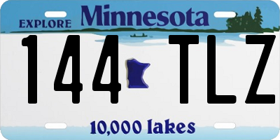 MN license plate 144TLZ