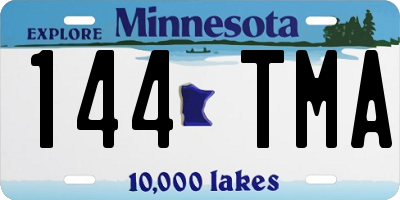 MN license plate 144TMA