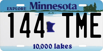 MN license plate 144TME