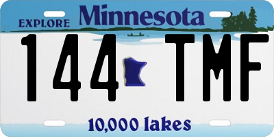 MN license plate 144TMF