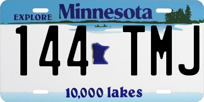 MN license plate 144TMJ