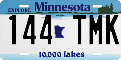 MN license plate 144TMK