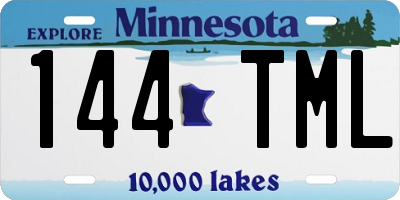 MN license plate 144TML