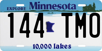 MN license plate 144TMO