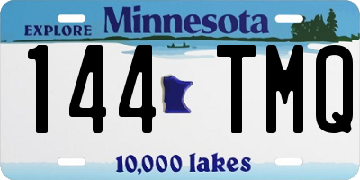 MN license plate 144TMQ