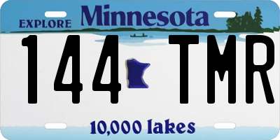 MN license plate 144TMR
