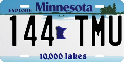 MN license plate 144TMU