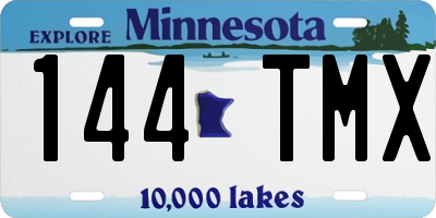 MN license plate 144TMX