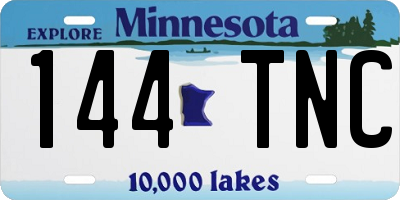 MN license plate 144TNC