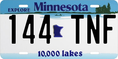 MN license plate 144TNF