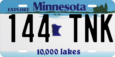 MN license plate 144TNK