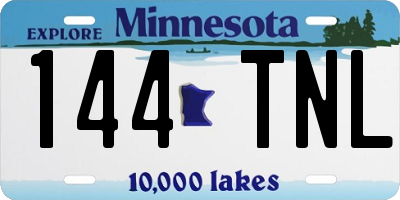 MN license plate 144TNL