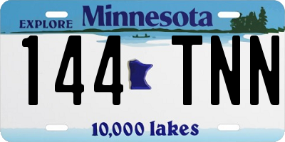 MN license plate 144TNN