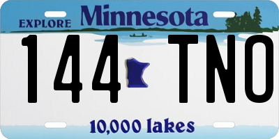 MN license plate 144TNO