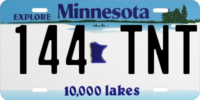 MN license plate 144TNT